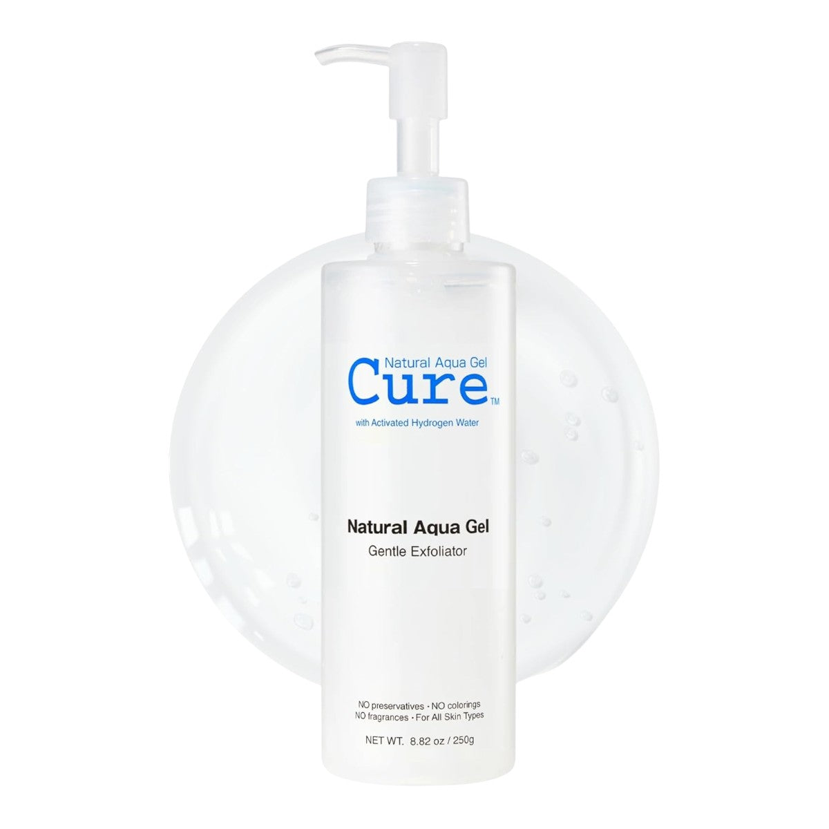 Cure Natural Aqua Gel 250g, japansk peelinggel som exfolierar huden skonsamt utan skrubbkorn.
