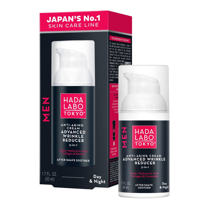Hada Labo Anti-Aging Cream Advanced Wrinkle Reducer FOR MEN 50ml hudkräm från Japans ledande hudvårdsmärke.