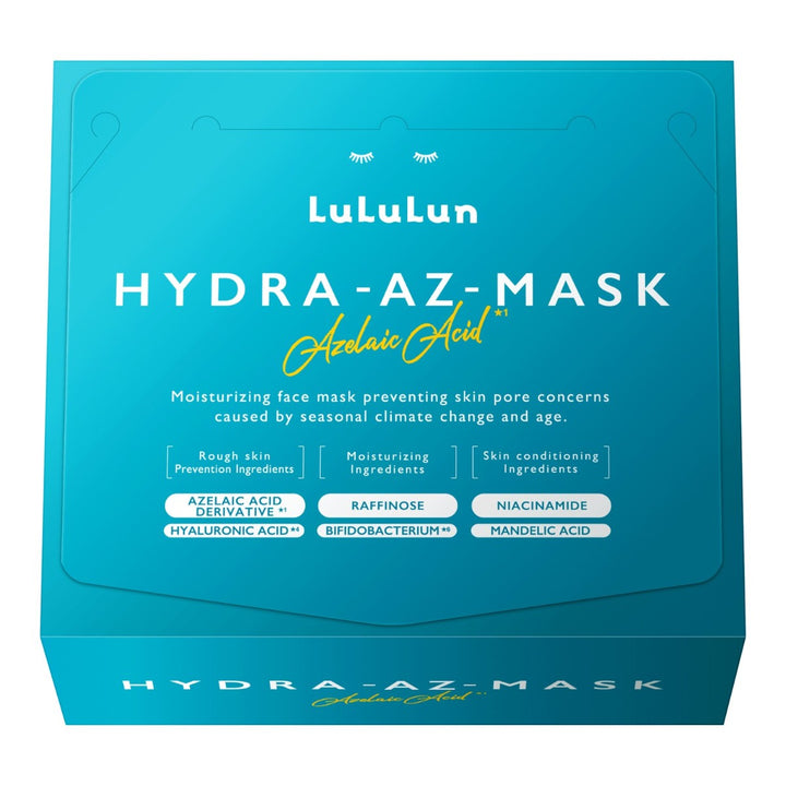 LuLuLun Hydra AZ-Mask Sheet Mask 28st med niacinamid, azelainsyra och hyaluronsyra.