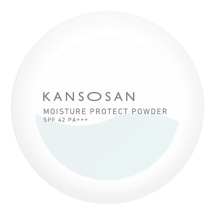 KANSOSAN Moisture Protect Powder 10g i rund vit burk med SPF 42 PA+++ och skyddande fuktbarriär.