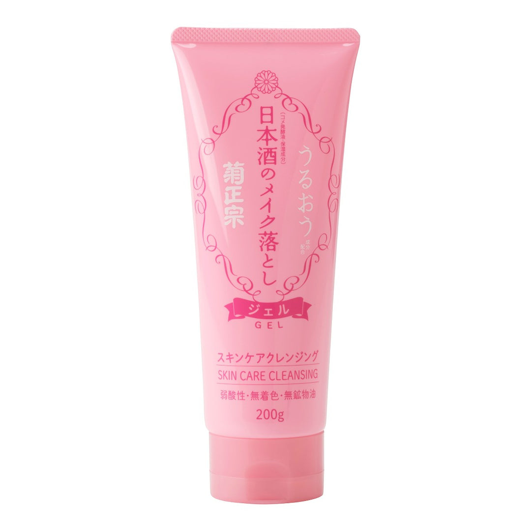 KIKU-MASAMUNE Sake Skin Care Cleansing Gel 200g-tub med japansk och engelsk text på förpackningen.