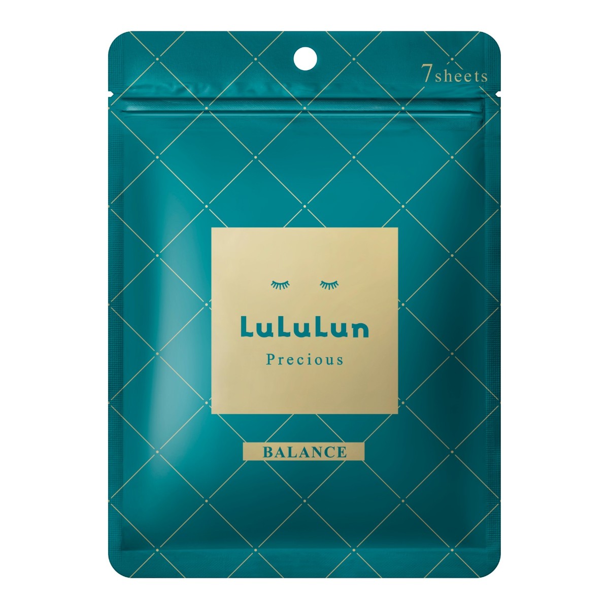 LuLuLun Precious Sheet Mask Green 7st, arkmask med ceramider och guldetikett för anti-age.