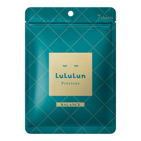 LuLuLun Precious Sheet Mask Green 7st, arkmask med ceramider och guldetikett för anti-age.