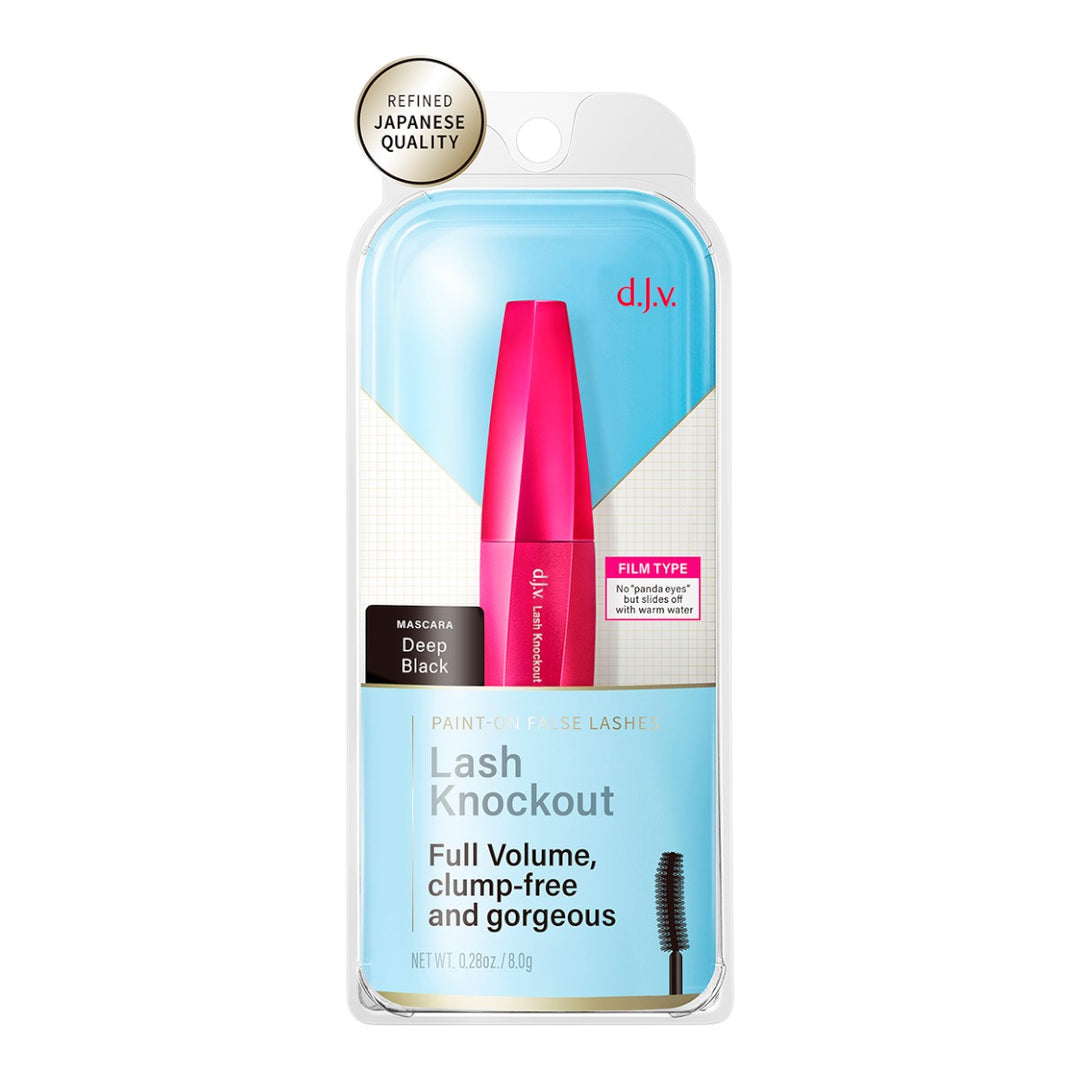 Fiberwig Lash Knockout Full Volume mascara i svart förpackning för fylliga fransar.