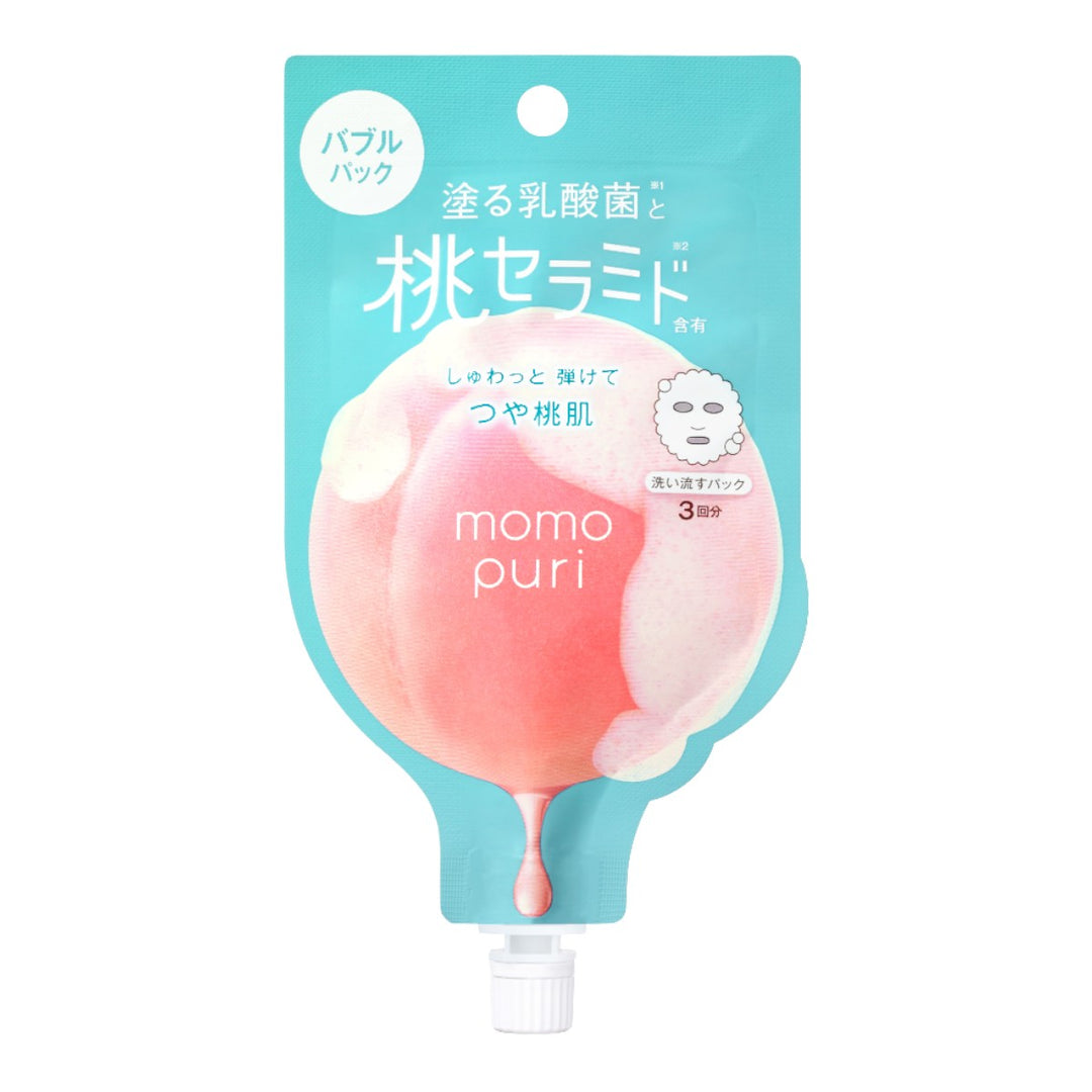 Momopuri Fresh Bubble Pack 20g påse i ljusblått med japansk text och vit kork nederst.