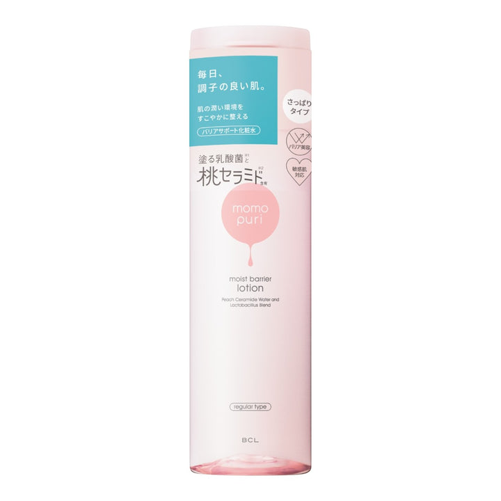 Momopuri Moist Barrier Lotion Regular 200ml återfuktande toner med persika och ceramid.